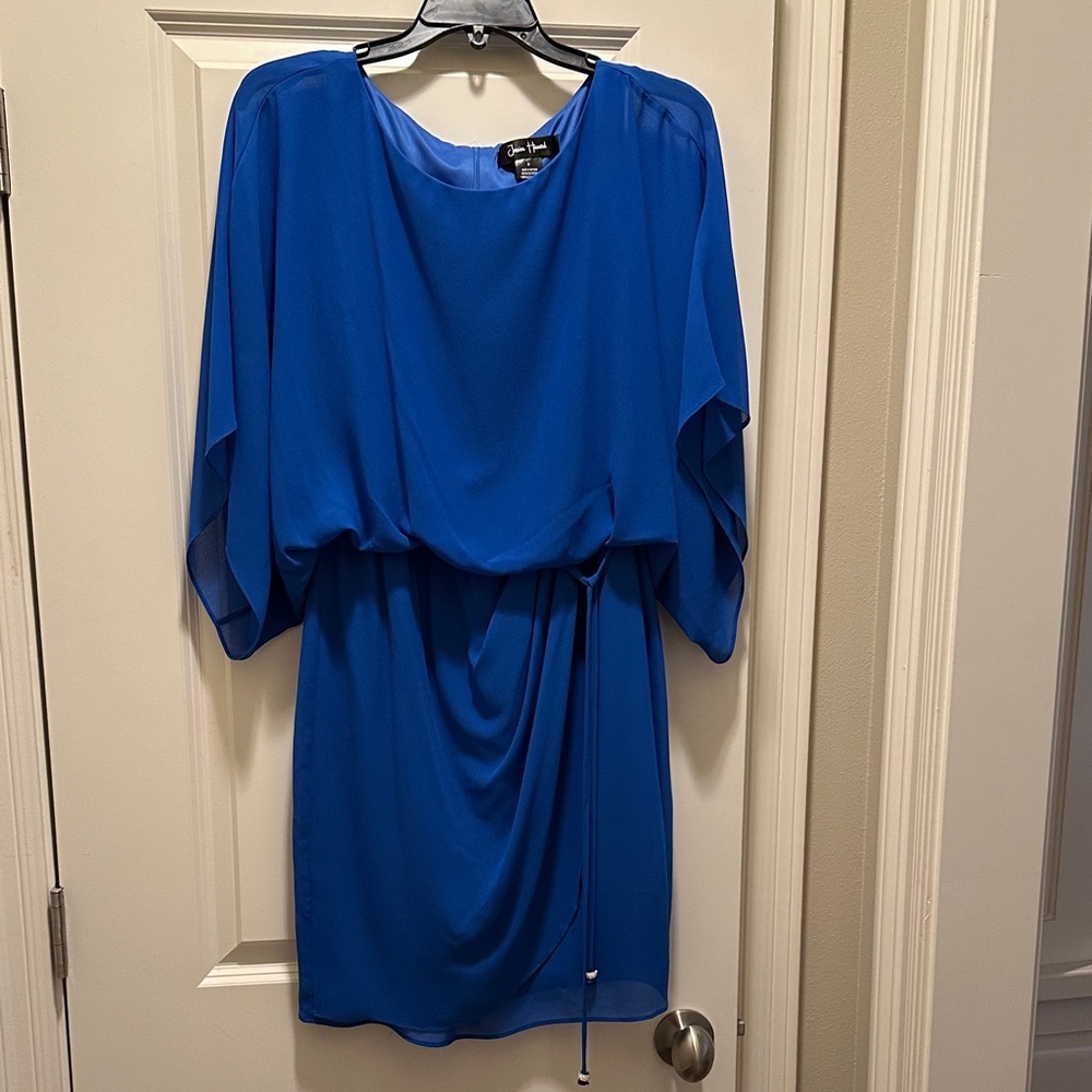 Blue Draped Dress